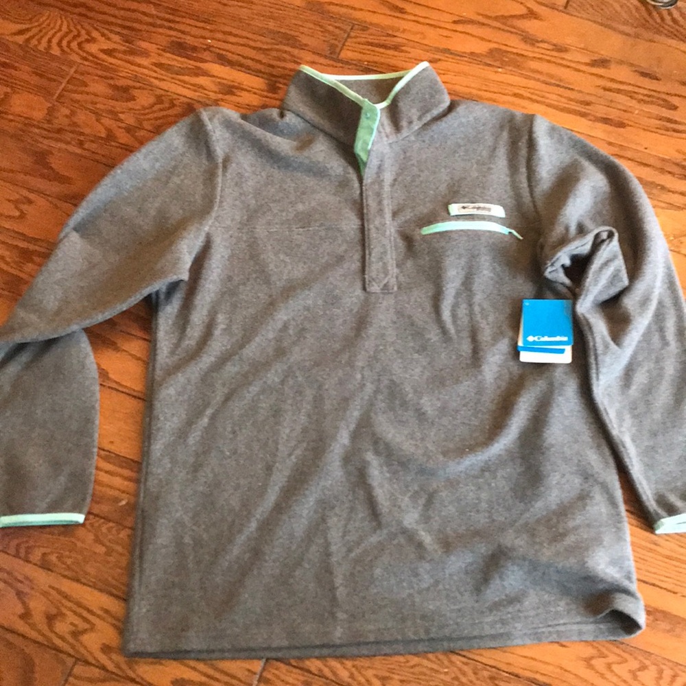 NWT Men’s Large Gray 1/4 Snap Columbia Pullover 🌟